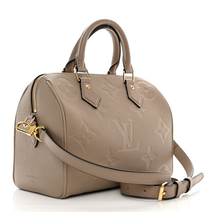 Louis Vuitton Empreinte Monogram Giant Speedy Bandouliere 25 Tourterelle 3 of 9
