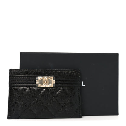 Chanel Caviar Quilted Boy Card Holder Black 8 of 8