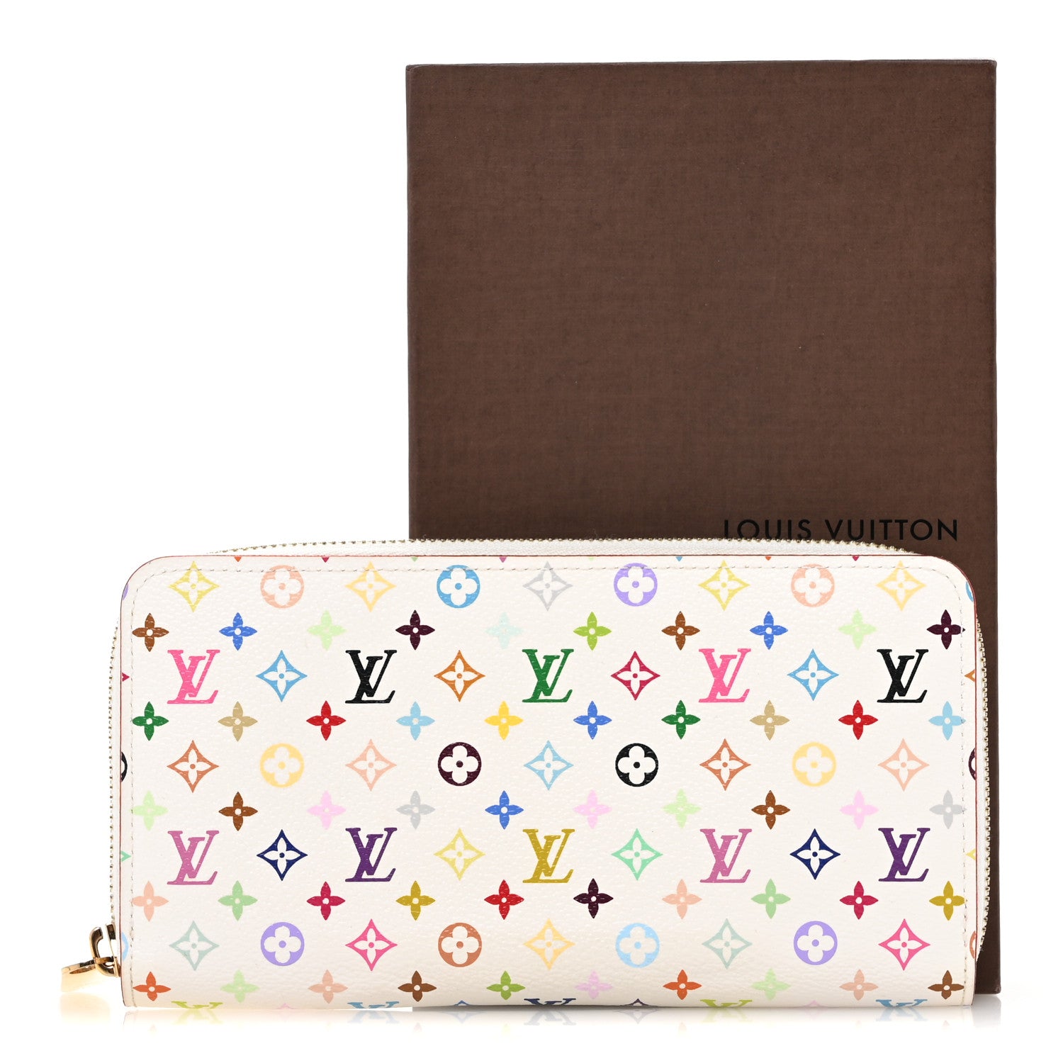 Louis Vuitton Monogram Multicolor Zippy Wallet White Litchi 10 of 10