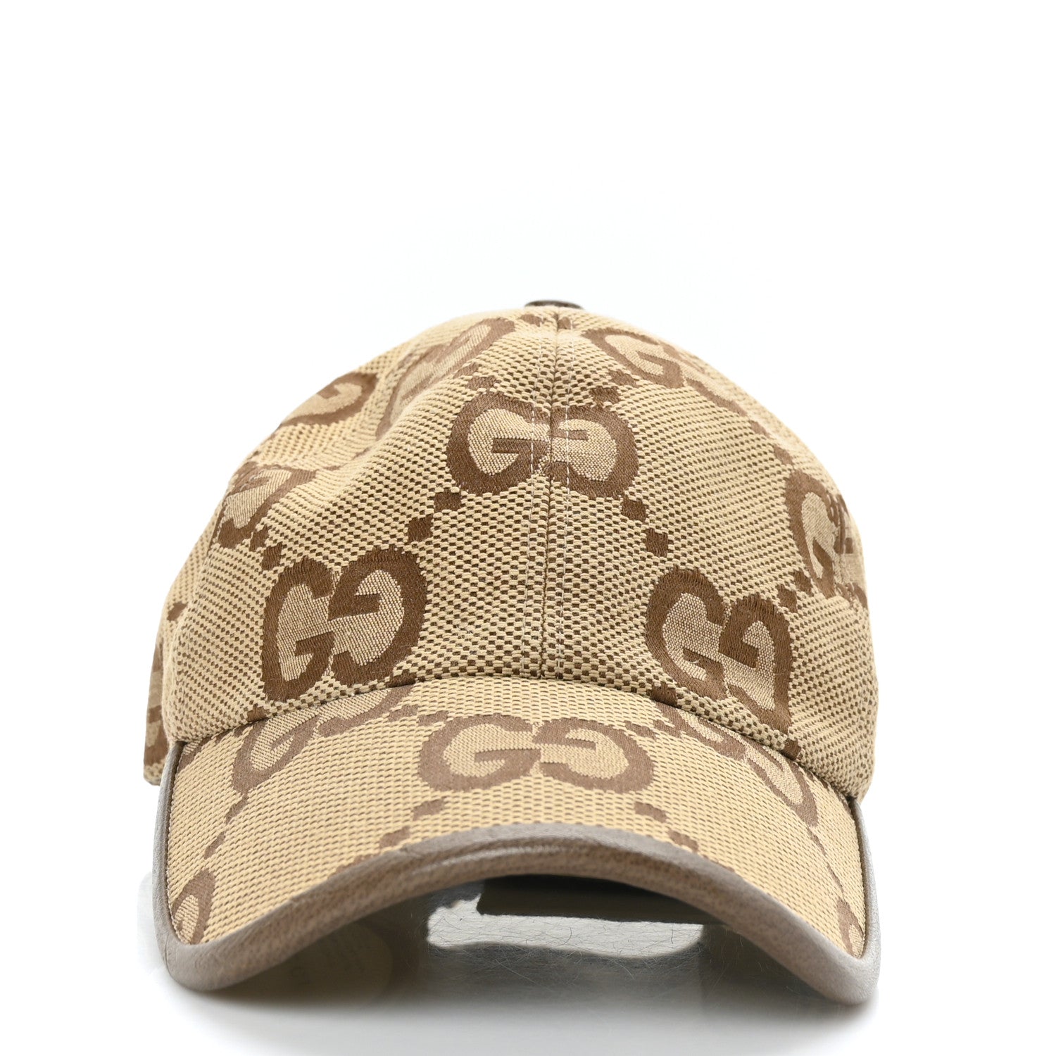Gucci Monogram Jumbo GG Baseball Hat M 57 Camel Ebony 2 of 9
