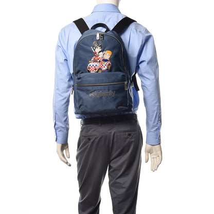 Dolce & Gabbana Nylon Family Patch Backpack Avio Black 2 of 11