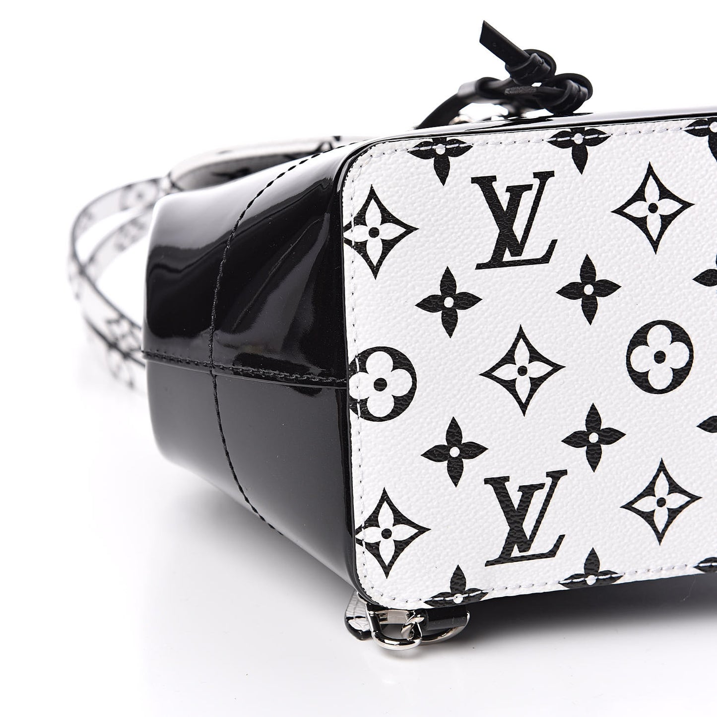 Patent Monogram Hot Springs Backpack Black White
