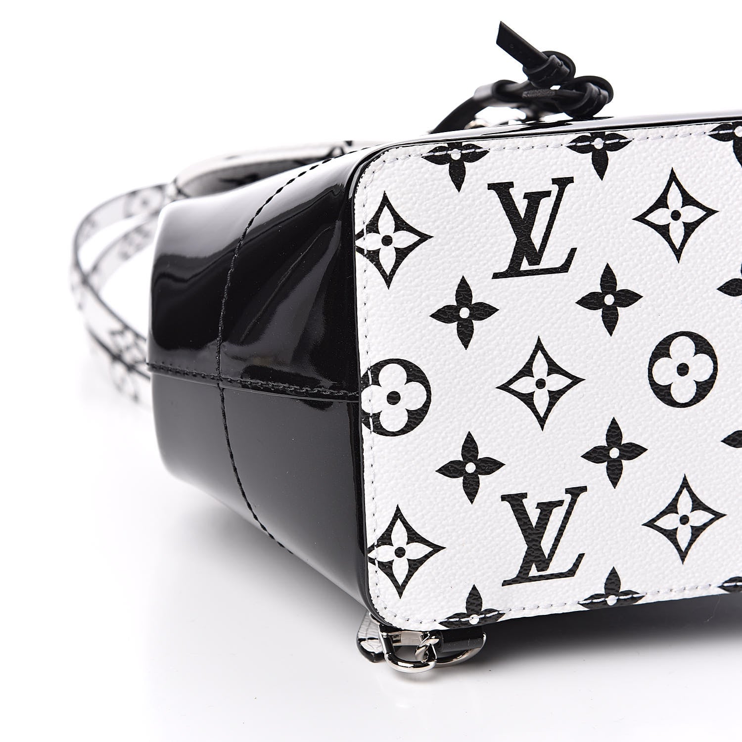 Louis Vuitton Patent Monogram Hot Springs Backpack Black White 7 of 9