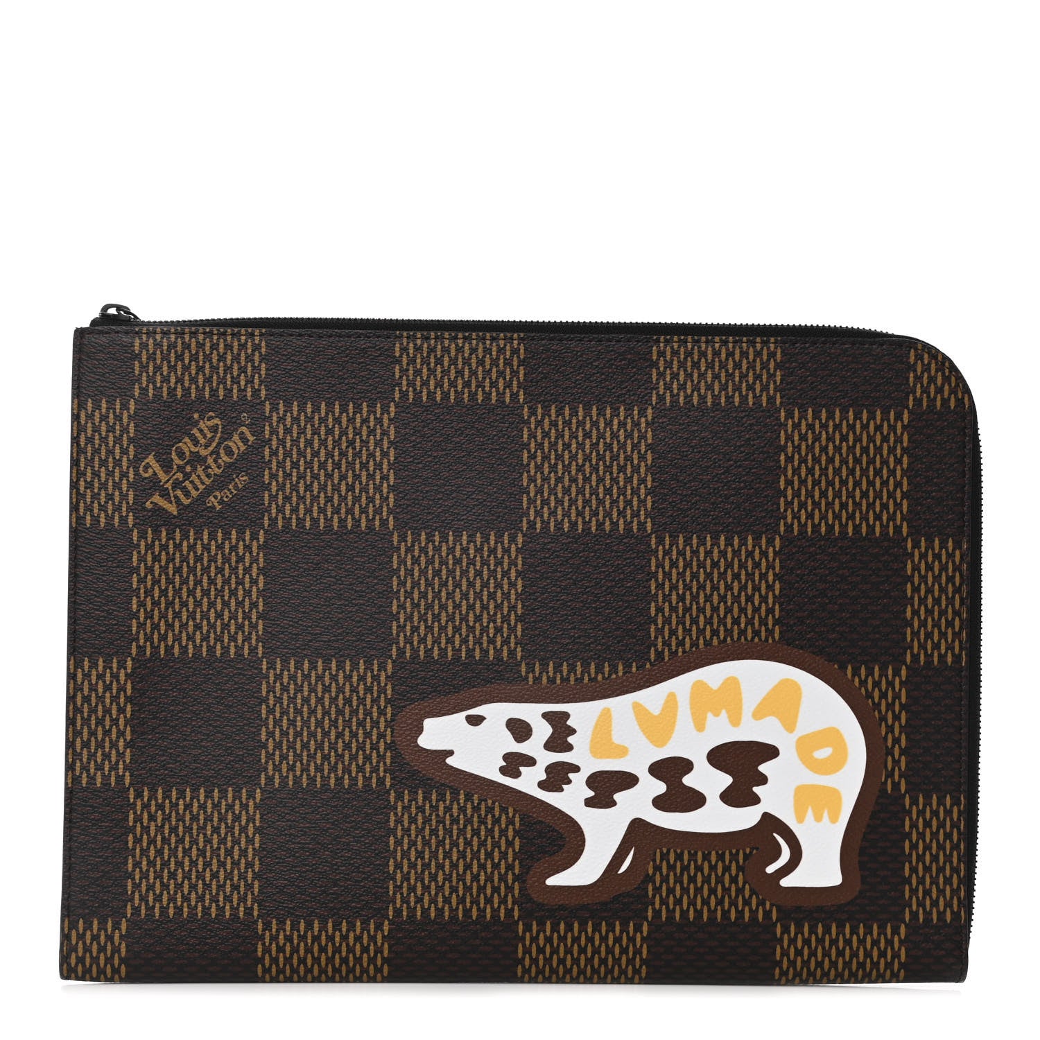 Louis Vuitton X NIGO Giant Damier Ebene Bear Pochette Jour GM 1 of 8