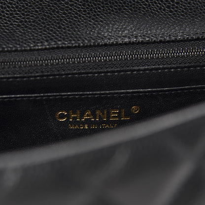 Chanel Caviar Quilted Jumbo Single Flap Black 8 of 10