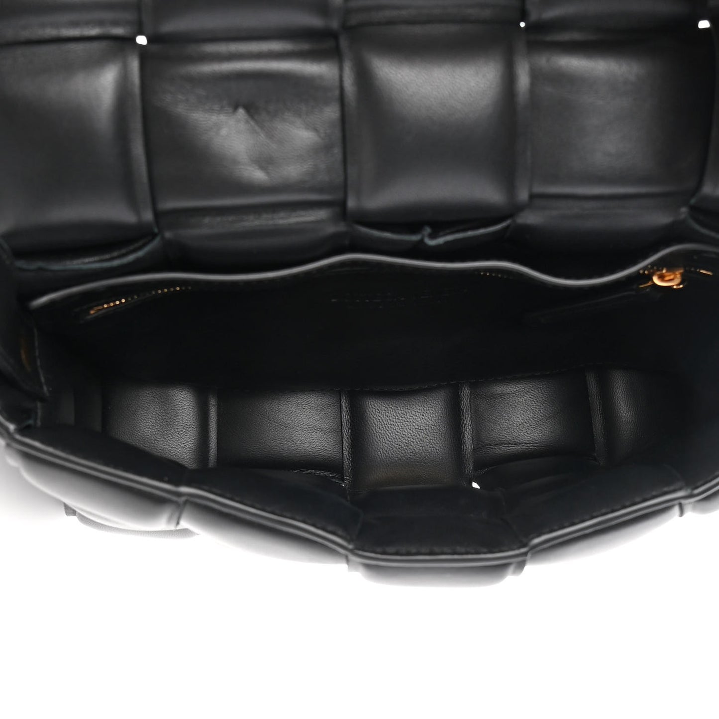 Nappa Maxi Intreccio Padded Cassette Crossbody Bag Black