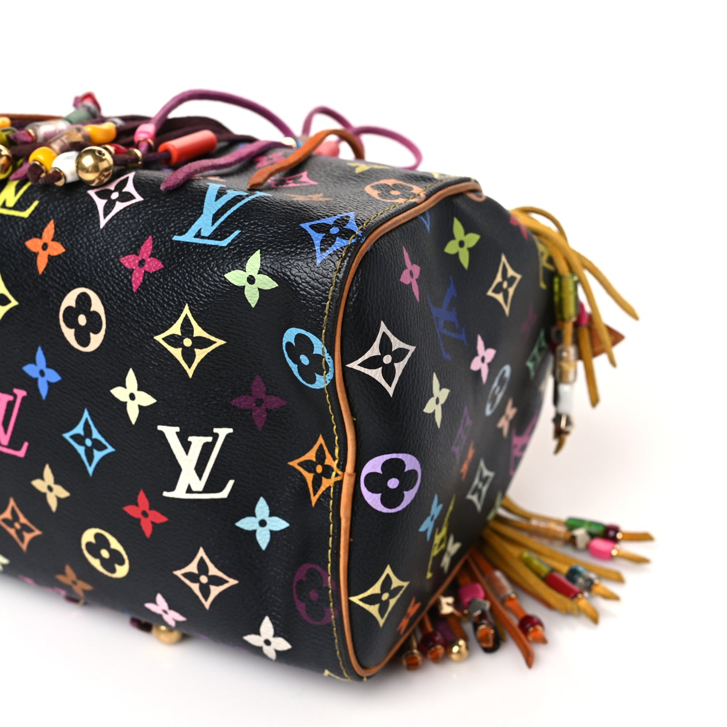 Monogram Multicolor Fringe Speedy 25 Black