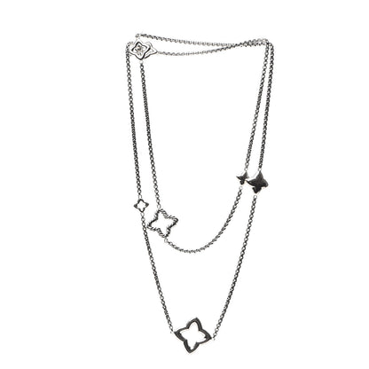 David Yurman Sterling Silver 25mm Quatrefoil Chain Necklace 2 of 4