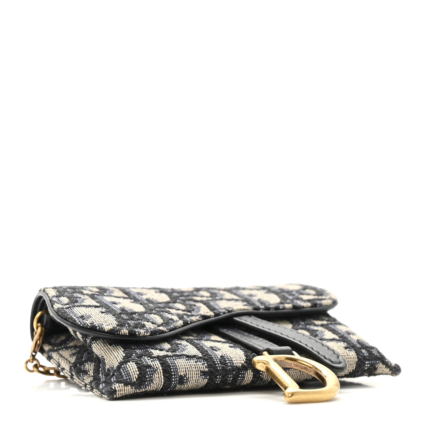 Oblique Nano Saddle Chain Pouch Blue