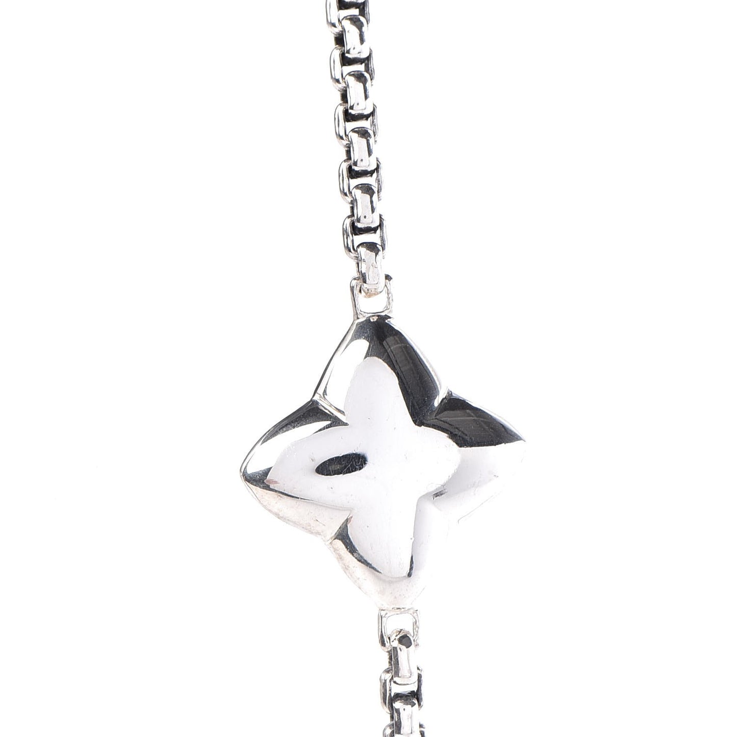 Sterling Silver 25mm Quatrefoil Chain Necklace