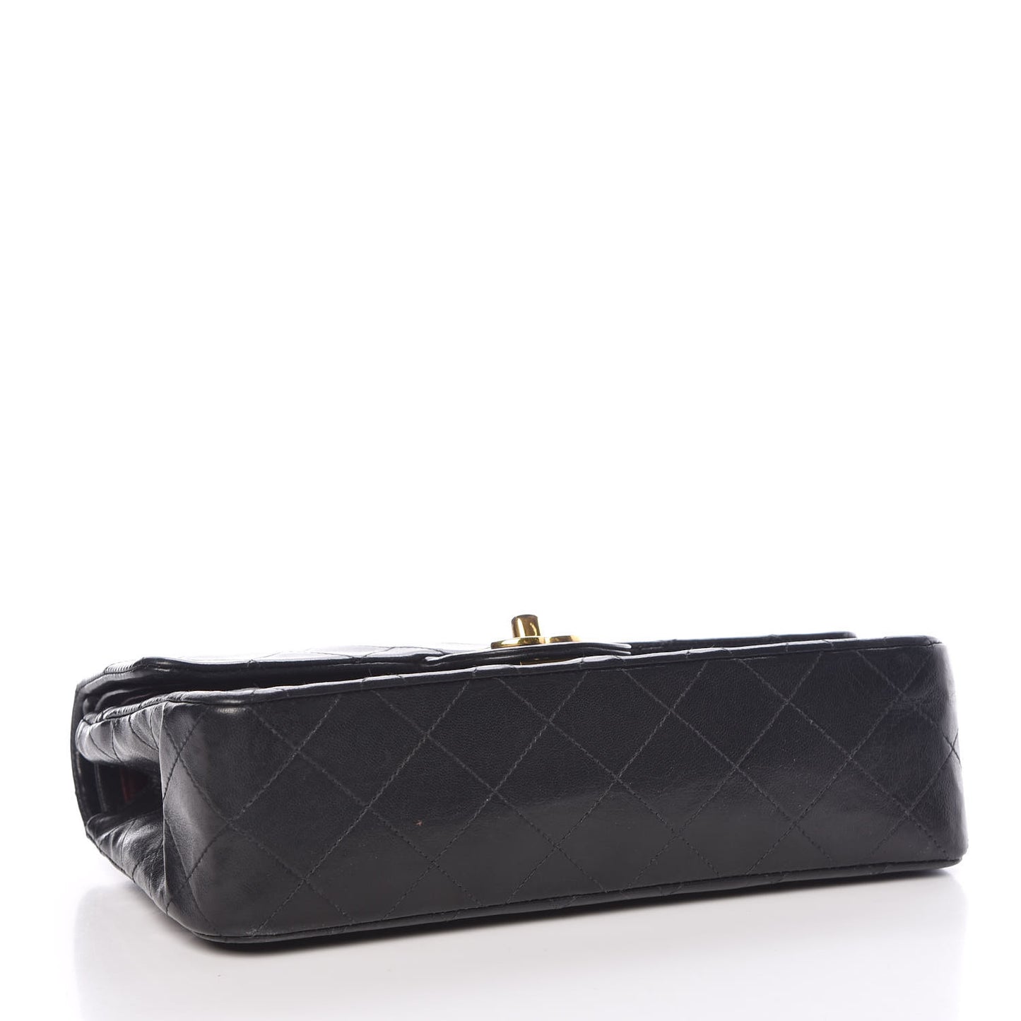 Lambskin Quilted Small Double Flap Black