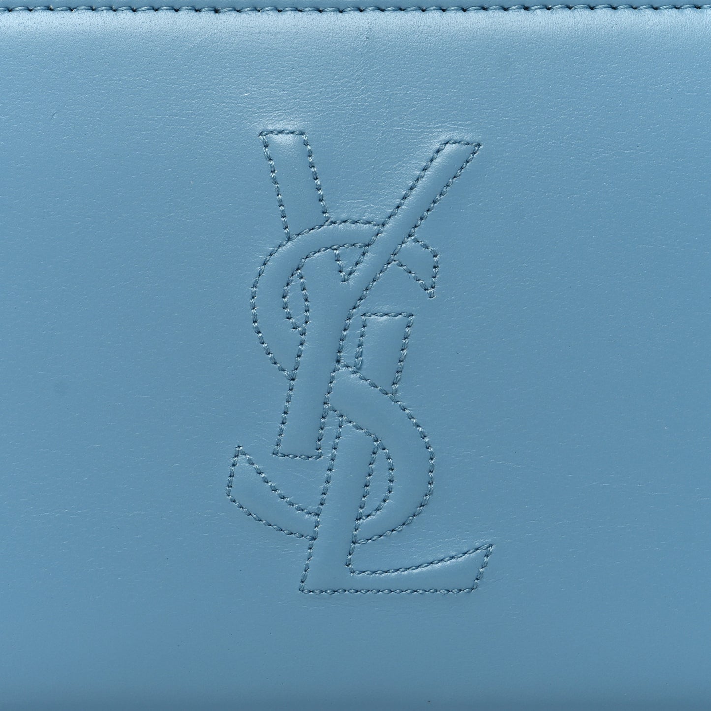 Calfskin Belle De Jour Zip Around Wallet Blue