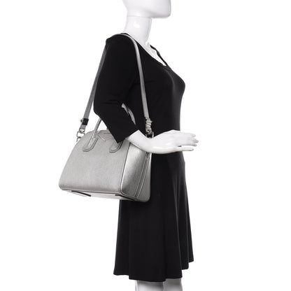 Givenchy Metallic Sugar Goatskin Small Antigona Silver 2 of 11