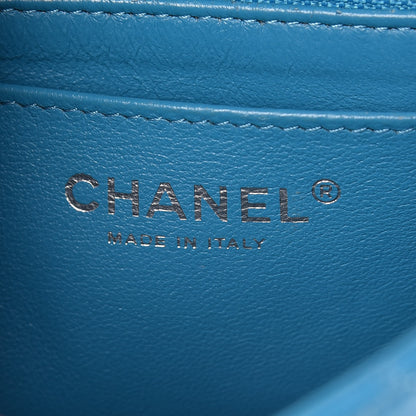 Chanel Patent Quilted Mini Rectangular Flap Turquoise 6 of 11