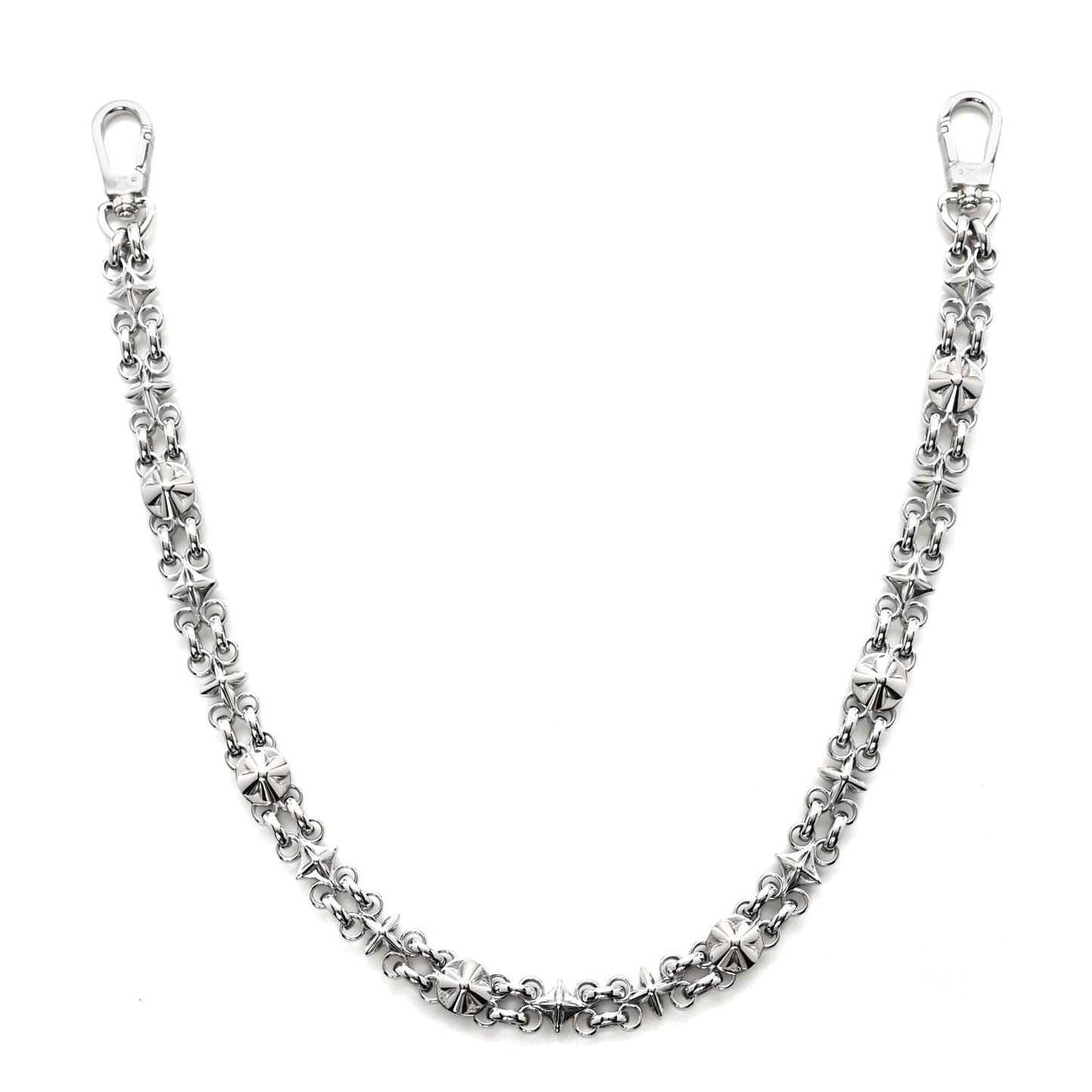 Metal My Flower Chain Bag Charm Silver