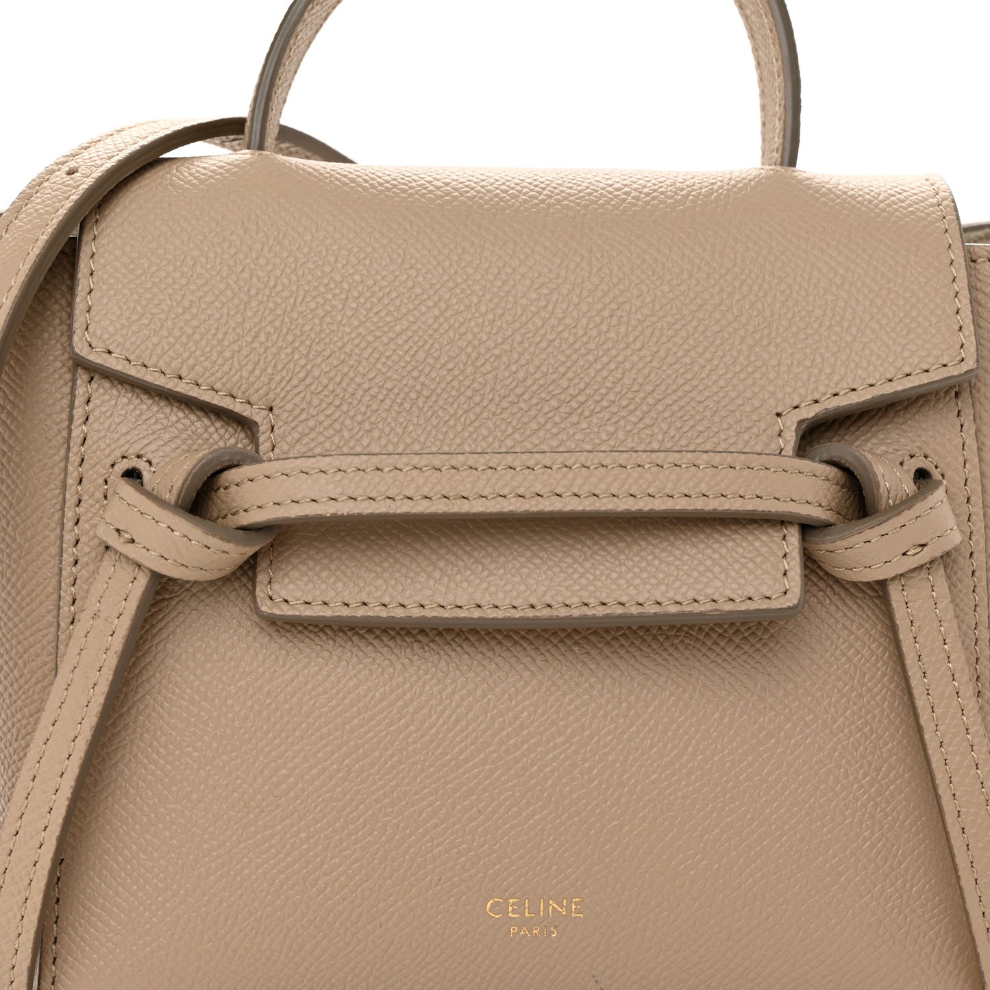 Grained Calfskin Pico Belt Bag Light Taupe
