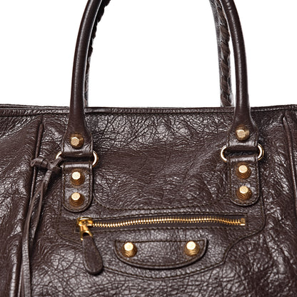 Balenciaga Agneau Giant 12 Gold Hardware S Sunday Tote Charbon 14 of 14