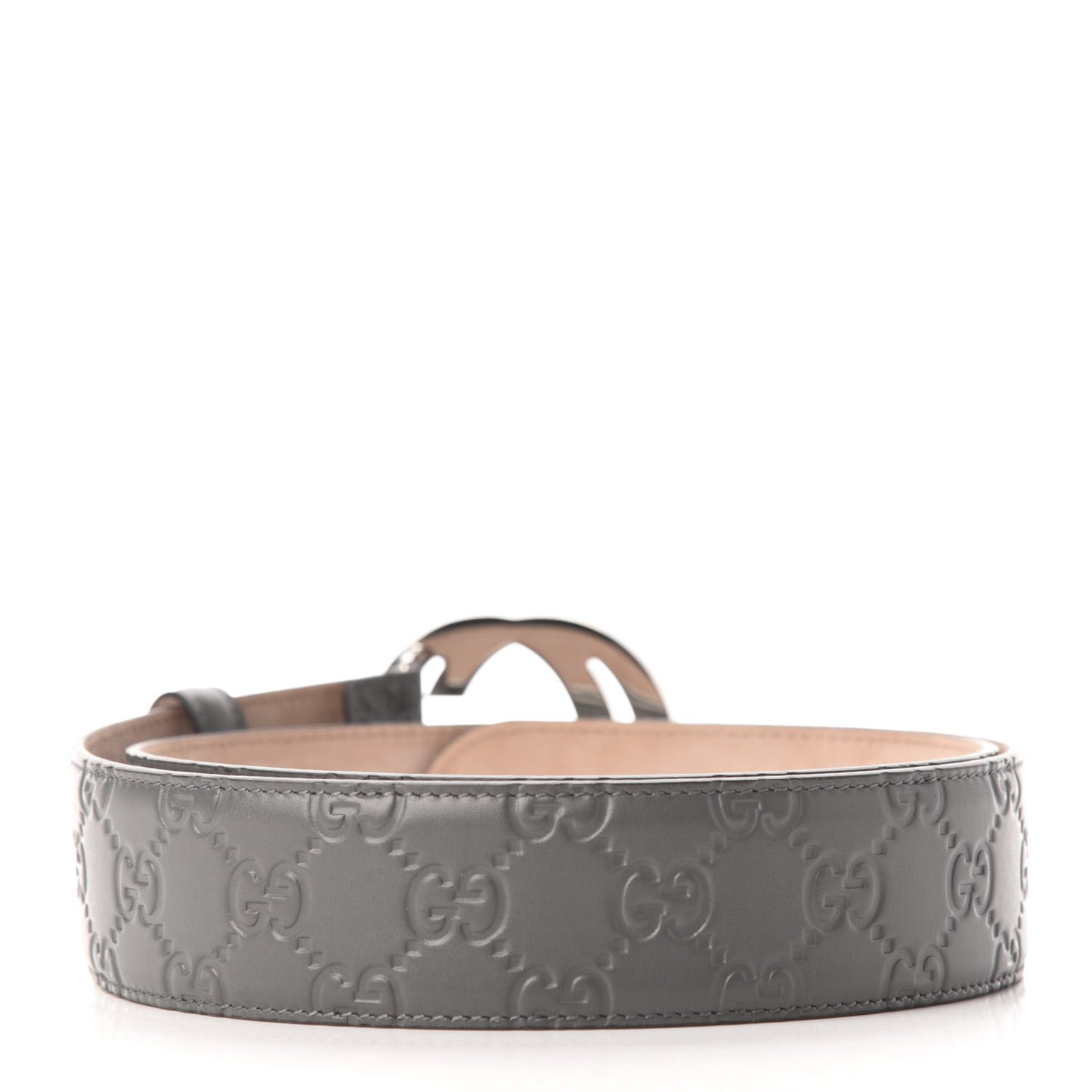 Guccissima Interlocking G Belt 90 36 Grey