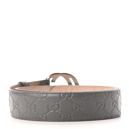 Gucci Guccissima Interlocking G Belt 90 36 Grey 2 of 5