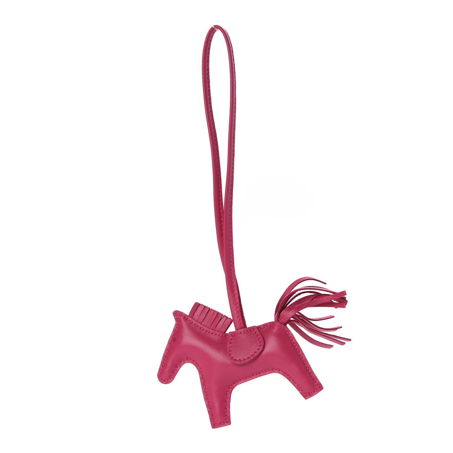 Hermes Milo Lambskin Grigri Rodeo Horse Bag Charm PM Rose Mexico 1 of 4