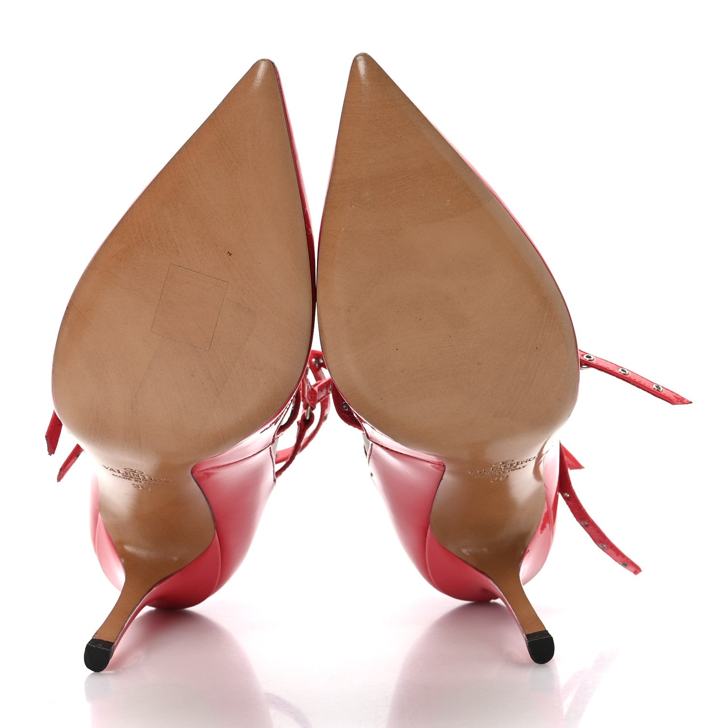 Valentino Garavani Patent Love Latch 100mm Pumps 39 Deep Coral Poudre 5 of 7