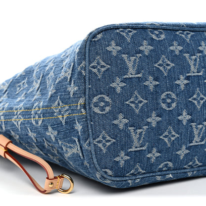 Louis Vuitton Monogram Denim Neo Neverfull MM Blue 8 of 9