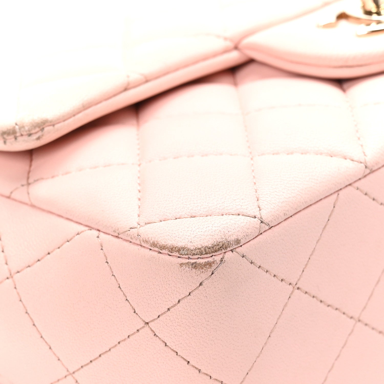 Chanel Lambskin Quilted Mini Top Handle Rectangular Flap Light Pink 9 of 14