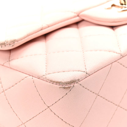Chanel Lambskin Quilted Mini Top Handle Rectangular Flap Light Pink 9 of 14