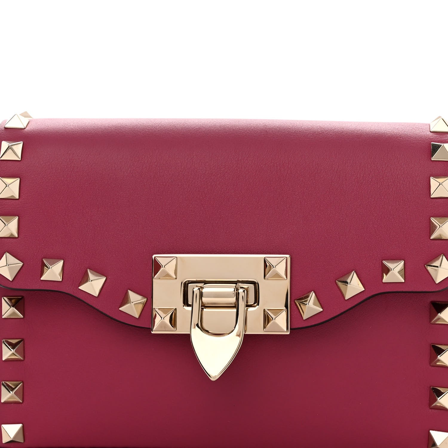 Valentino Garavani Vitello Mini Rockstud Flip Lock Crossbody Bag Deep Cyclamin 7 of 11