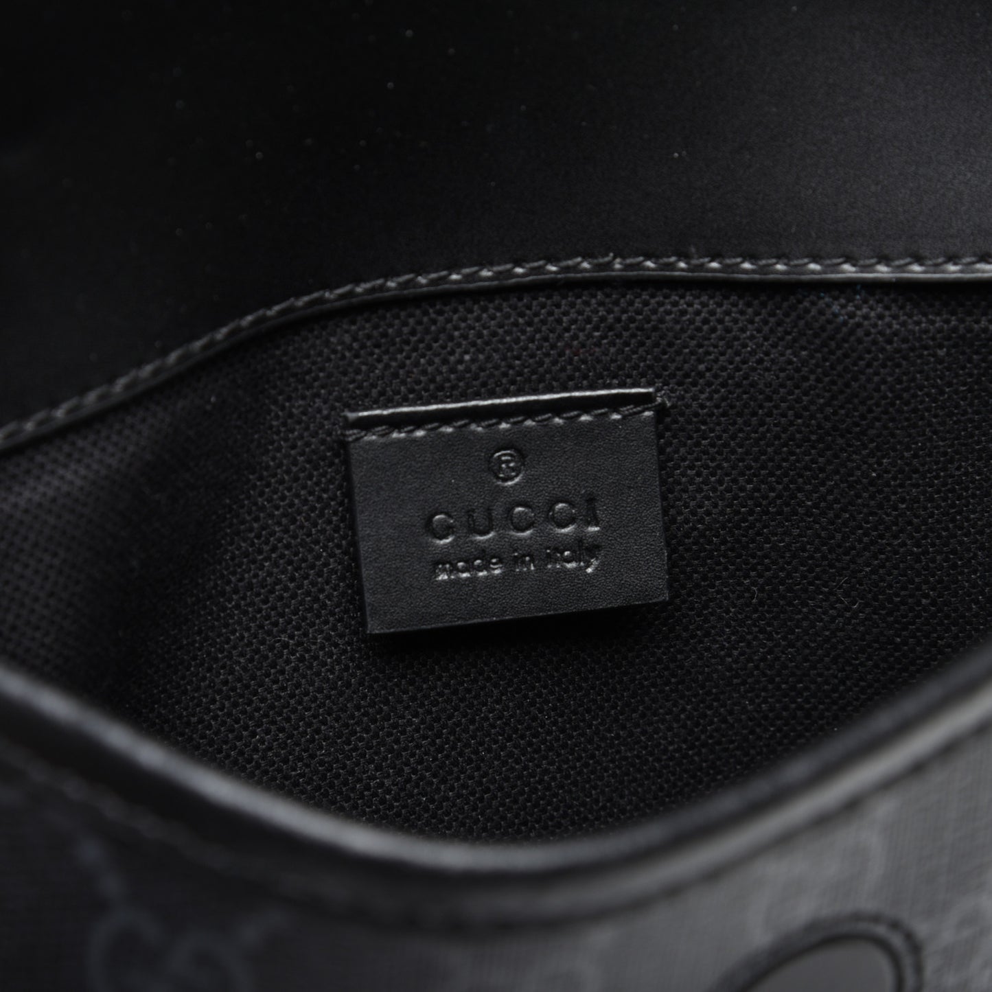 GG Supreme Monogram Web Slim Belt Bag Black Grey