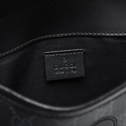 Gucci GG Supreme Monogram Web Slim Belt Bag Black Grey 8 of 11