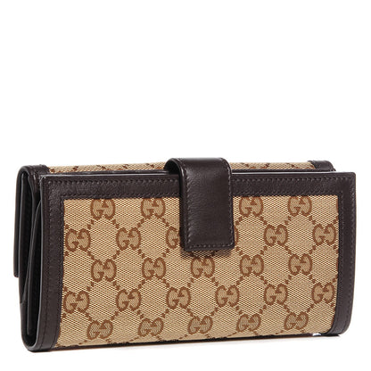 Gucci Monogram Margaux Calfskin Sukey Continental Organizer Wallet Beige Ebony Cocoa 3 of 8