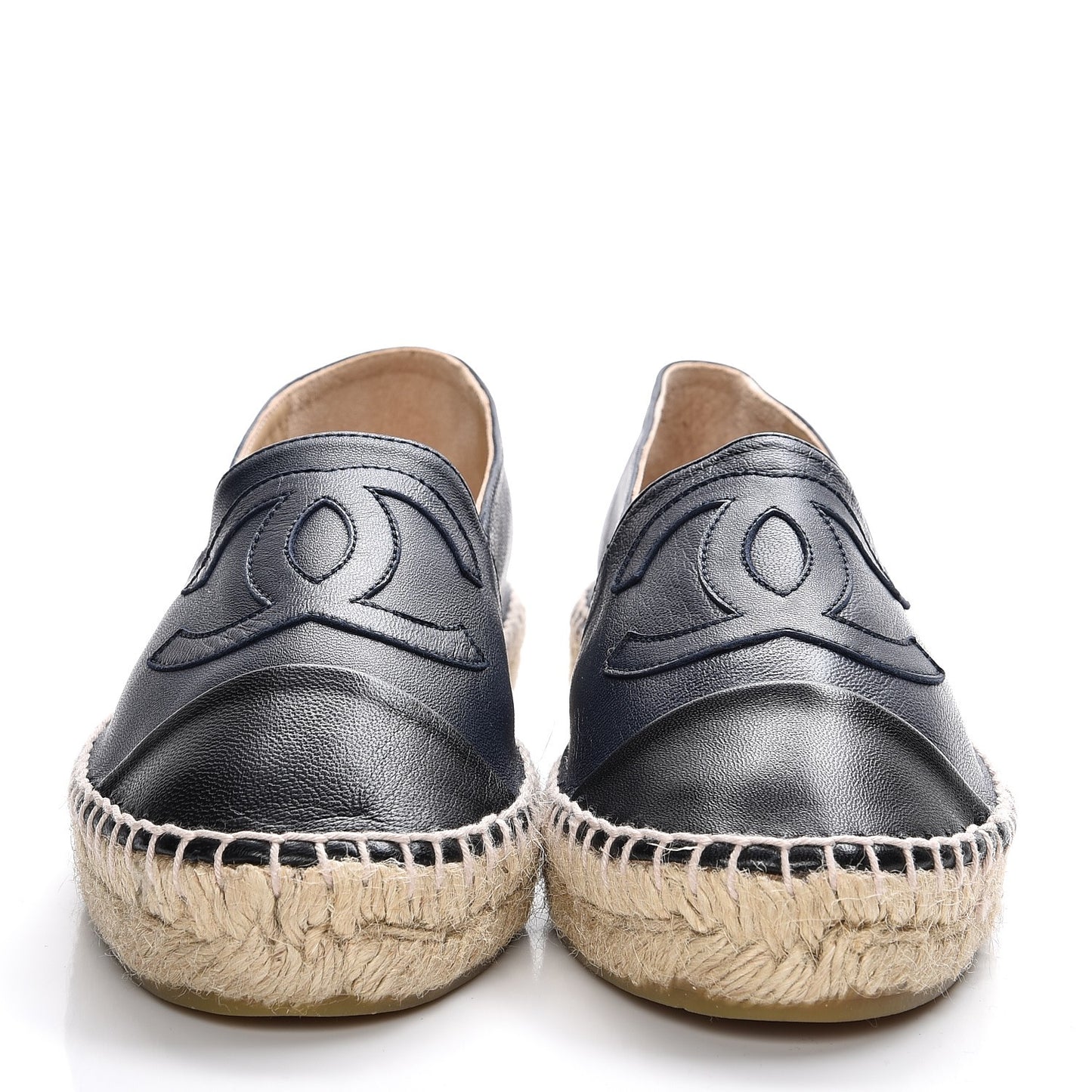 Lambskin CC Espadrilles 39 Navy Black