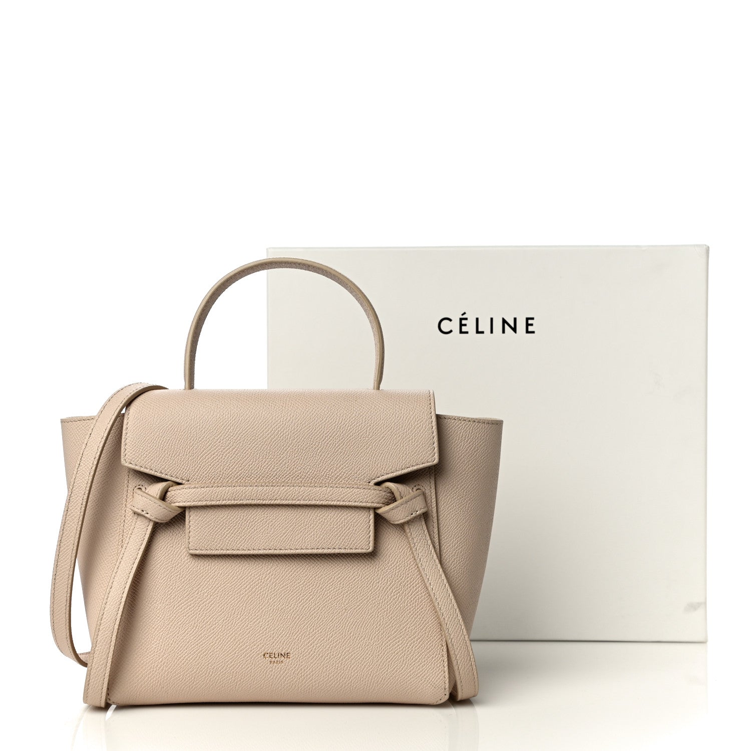 Celine Grained Calfskin Nano Belt Bag Powder 12 of 12
