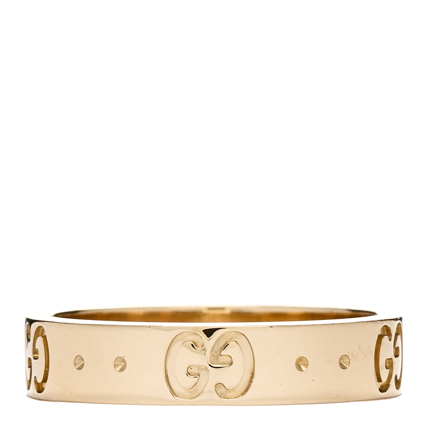 18K Yellow Gold 4mm Icon Thin Band Ring 50 5.25