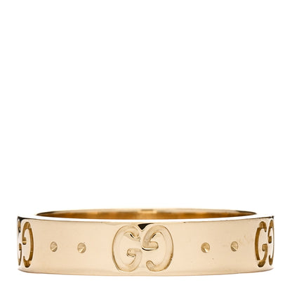Gucci 18K Yellow Gold 4mm Icon Thin Band Ring 50 5.25 2 of 3