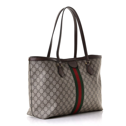 Gucci GG Supreme Monogram Medium Ophidia Shopping Tote Brown 4 of 5