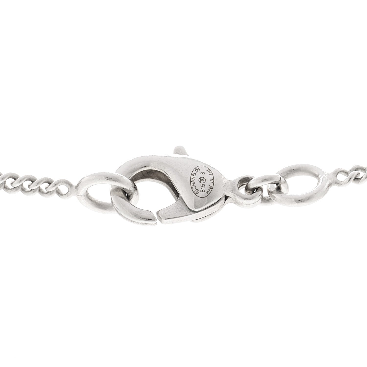 Chanel Crystal Strass Necklace Silver 5 of 5