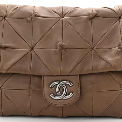 Chanel Lambskin Quilted Jumbo Origami Soft Squares Flap Khaki 7 of 11