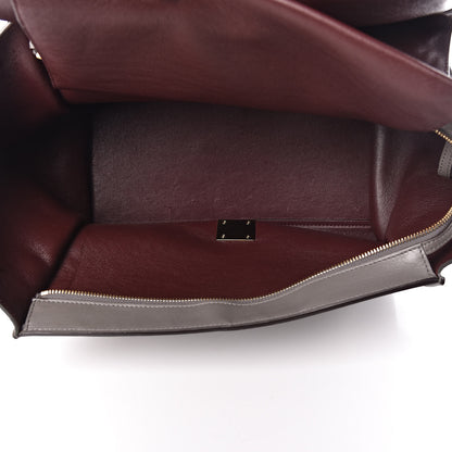 Celine Crocodile Embossed Calfskin Suede Medium Trapeze Smoke 5 of 9