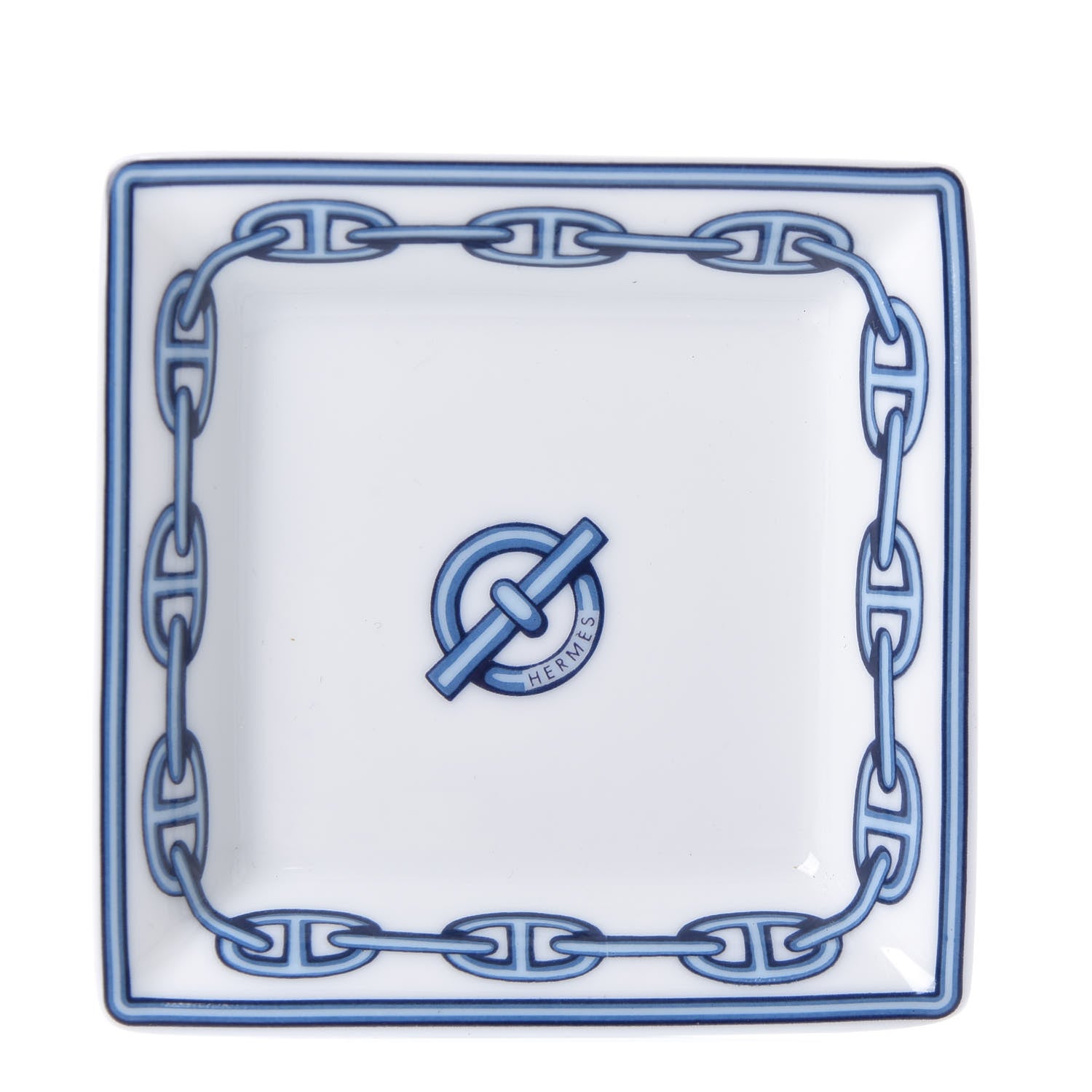Hermes Printed Porcelain Chaine D'Ancre Tray 1 of 5