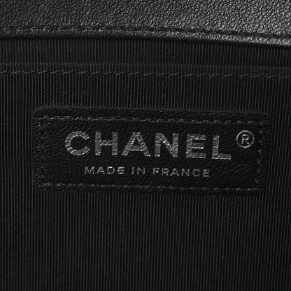 Chanel Lambskin Iridescent PVC Chevron Quilted Medium Boy Flap Black Silver 6 of 11