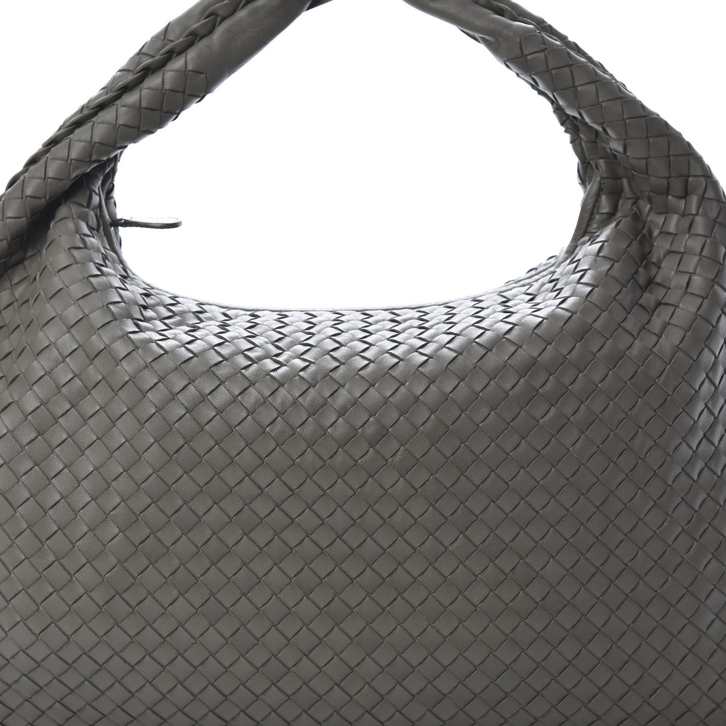 Nappa Intrecciato Large Veneta Hobo Steel