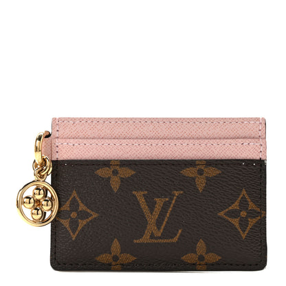 Louis Vuitton Monogram LV Charms Card Holder Rose Ballerine 1 of 7