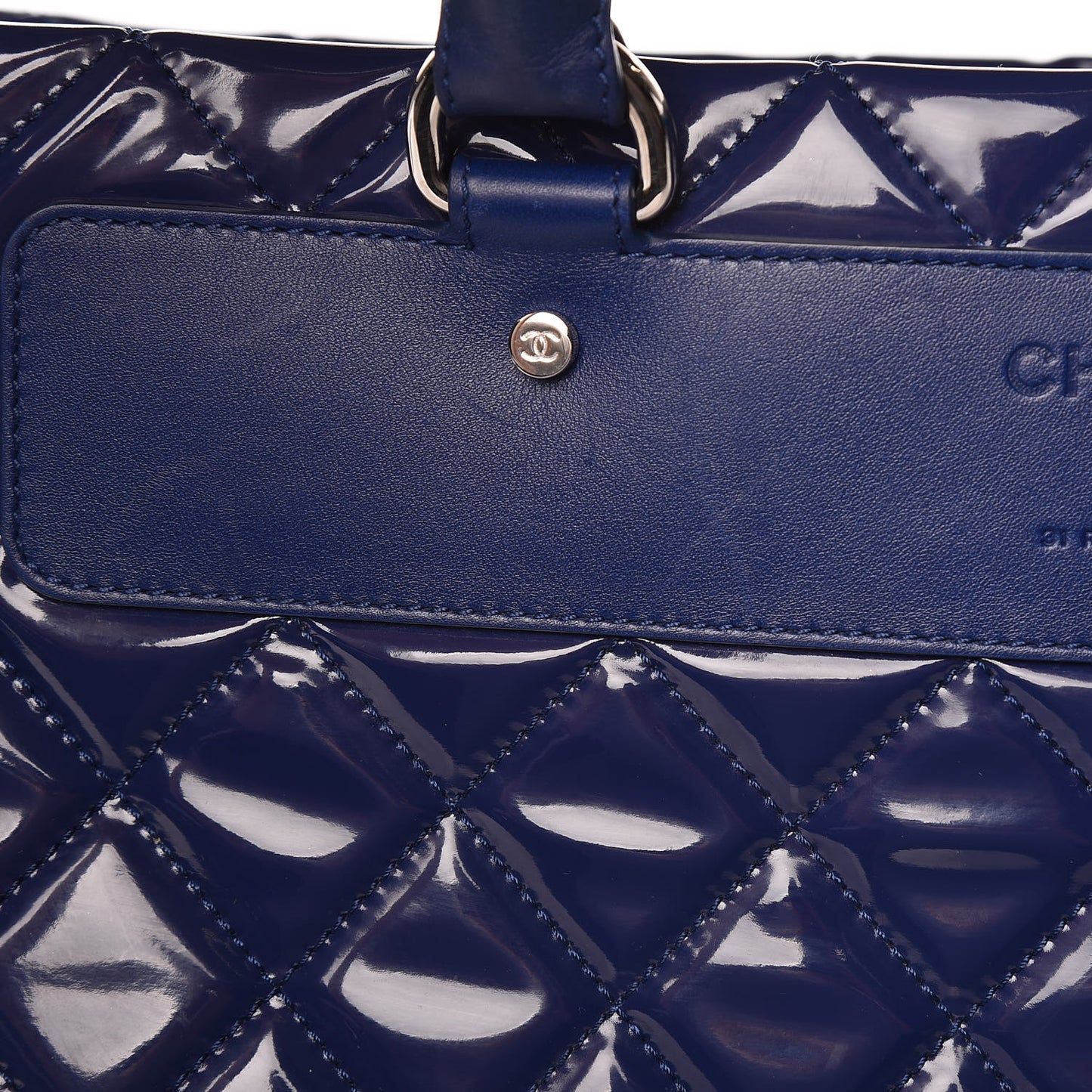 Vinyl Calfskin Viaggio Travel Bag Blue