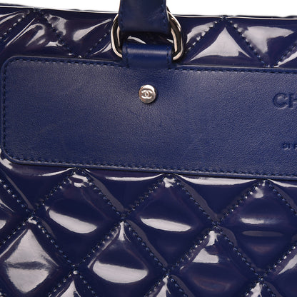 Chanel Vinyl Calfskin Viaggio Travel Bag Blue 8 of 14