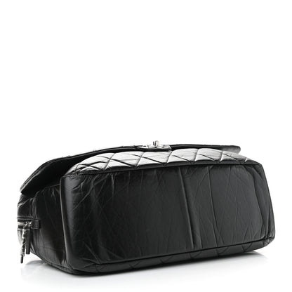 Chanel Aged Calfskin Quilted Large Express Bowling Bag Black 4 of 11