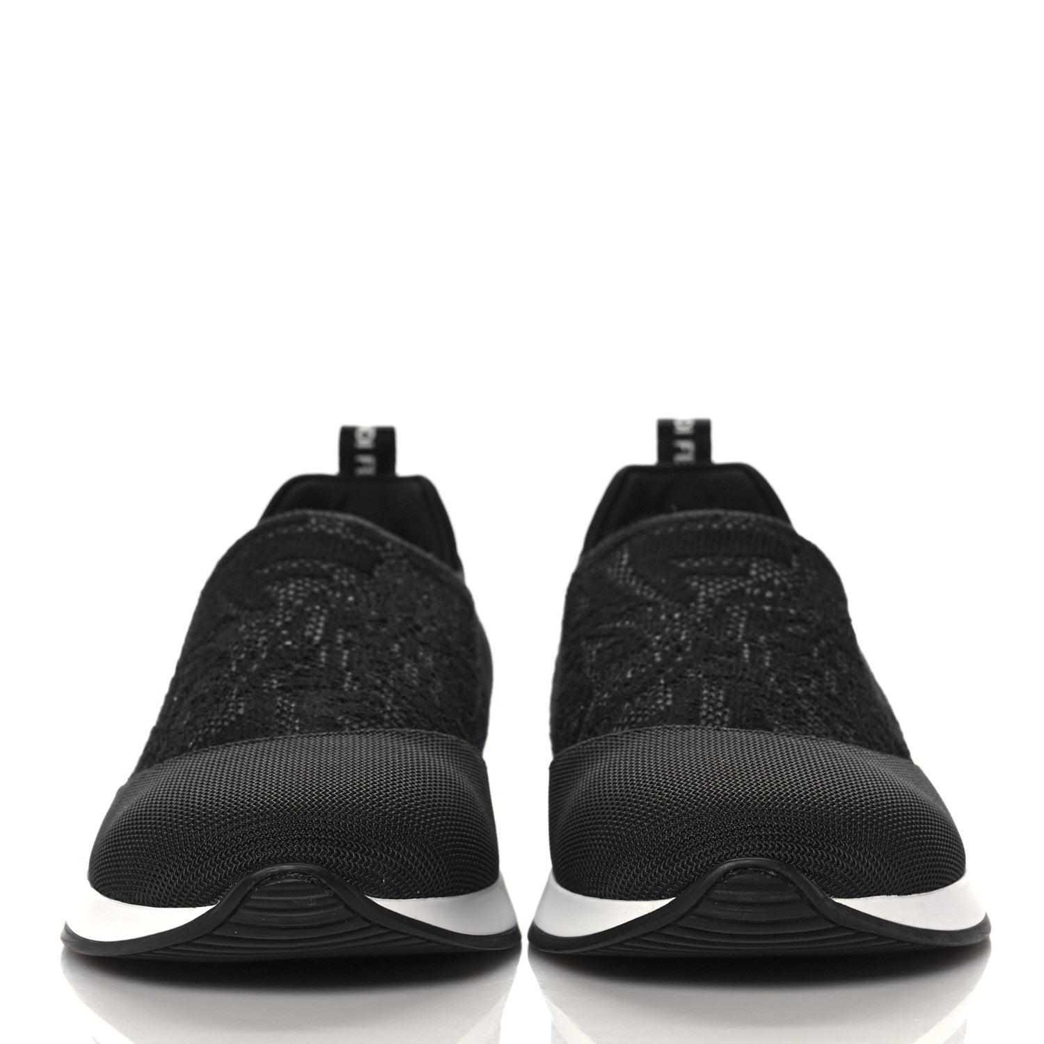 Fendi X SARAH COLEMAN Mesh FF Vertigo Runner Slip On Sneakers 39 Black 2 of 8