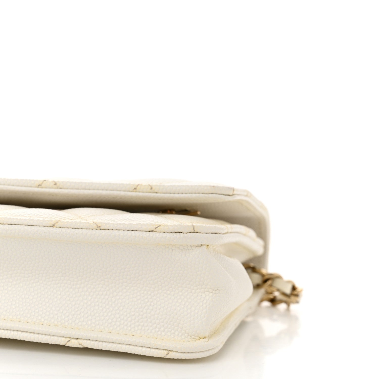 Chanel Caviar Quilted Wallet On Chain WOC White 11 of 12