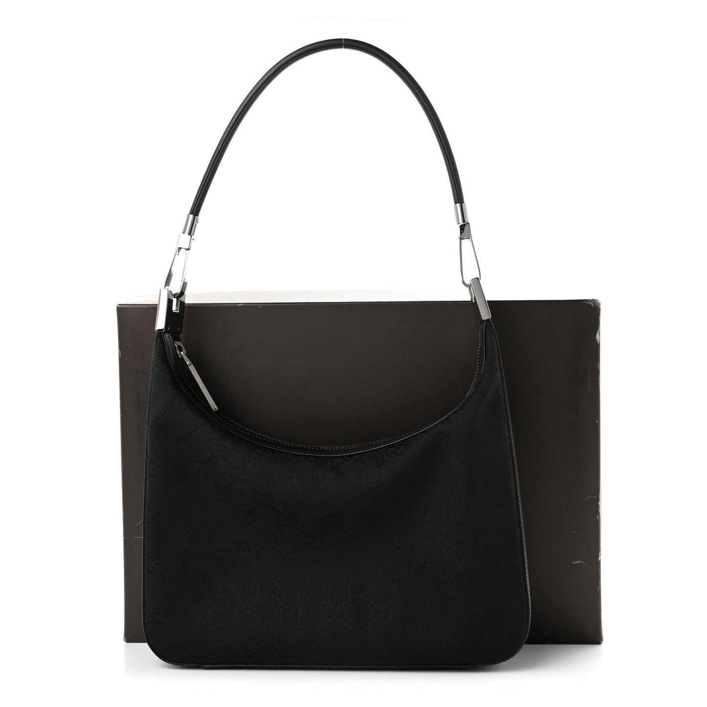 Monogram GG Small Clasp Hobo Black